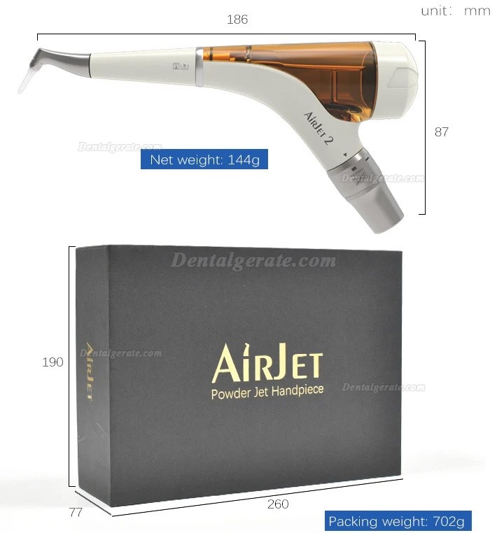 VolDent AirJet2S dentale airflow pulver (supragingival + supragingivales handst&uuml;ck)